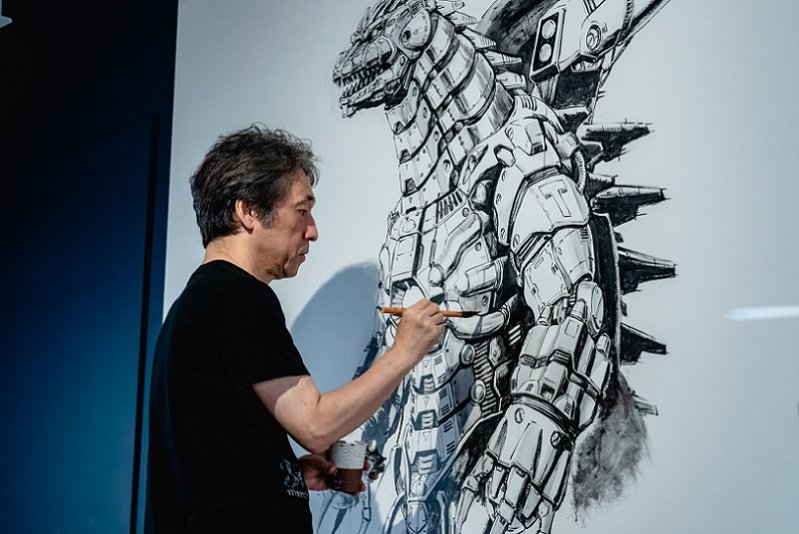 2026/06/17駁二「怪獸風景」展，《哥吉拉》怪獸設計師西川伸司現場創作中